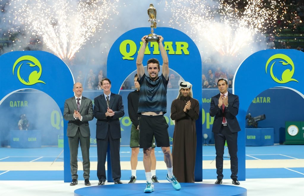 Roberto Bautista Agut é campeão do Qatar ExxonMobil Open 2019. Foto: Samer Rejjal - QTF