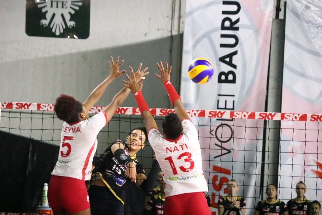 Sesi Vôlei Bauru enfrenta o Praia Clube na semifinal da Copa Brasil 2019. Foto: SESI Volei Bauru