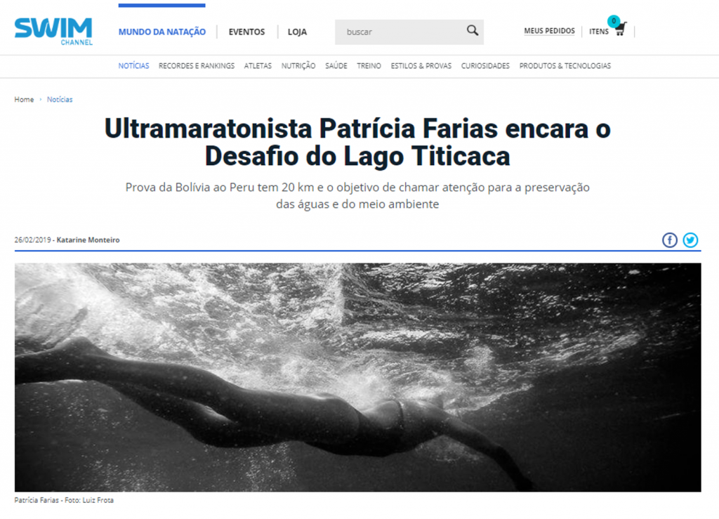 Patrícia Farias é destaque em matéria na Swim Channel