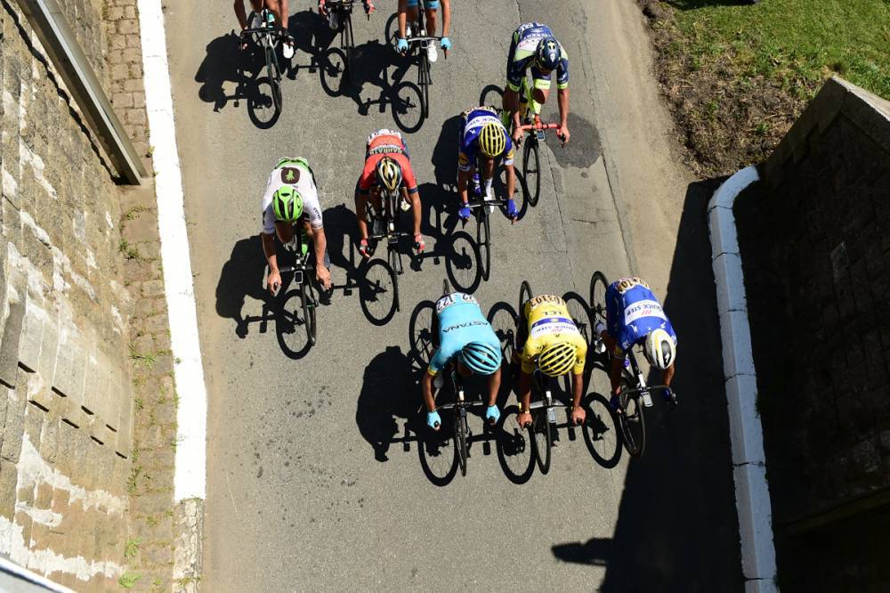 Ciclistas do Tour de France em ação